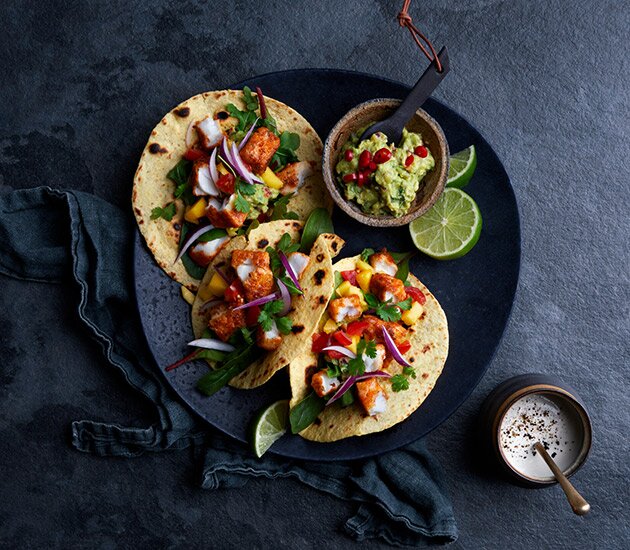 Taco with Norwegian cod