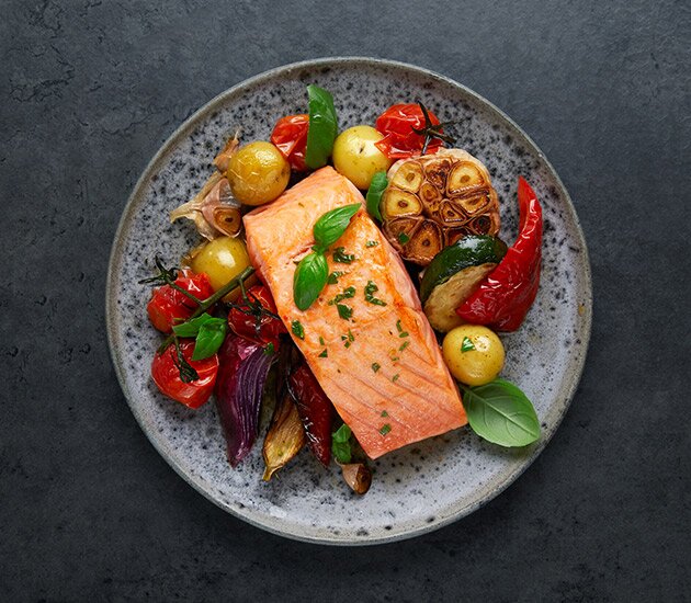 Oven-baked salmon