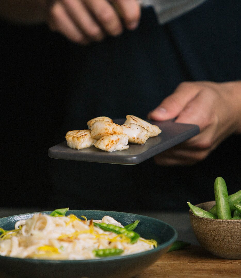 Pan fried cod